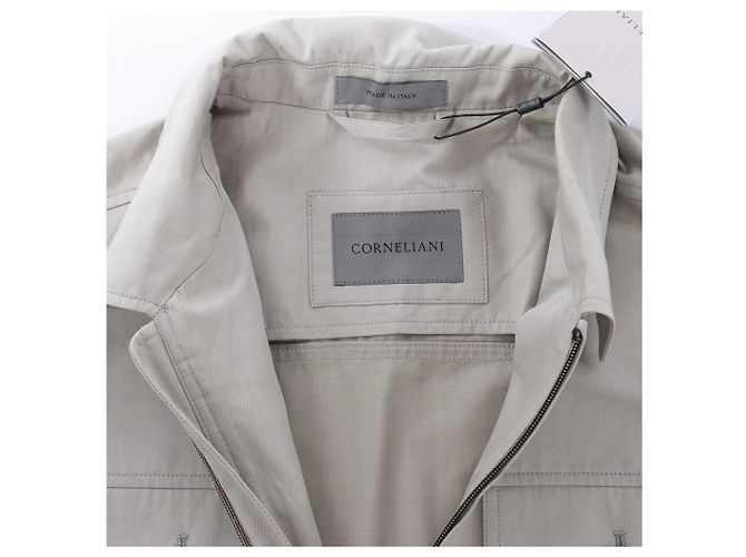 Corneliani Baumwolljacke in Grüngrau, Größe 50 IT Braun - Ansicht 2