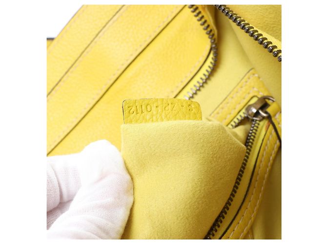 Céline Borsa a mano Celine Luggage Mini in pelle gialla Giallo - vista 14