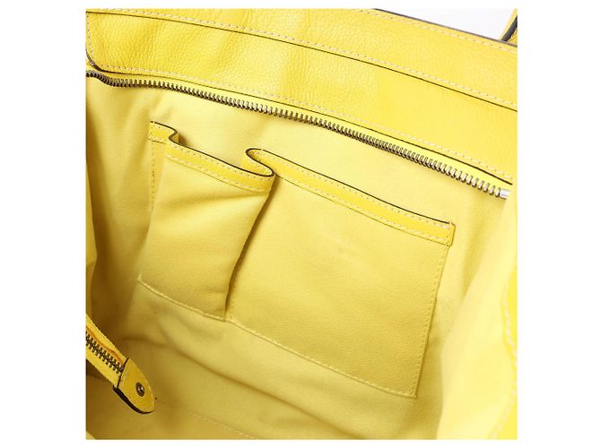 Céline Borsa a mano Celine Luggage Mini in pelle gialla Giallo - vista 15