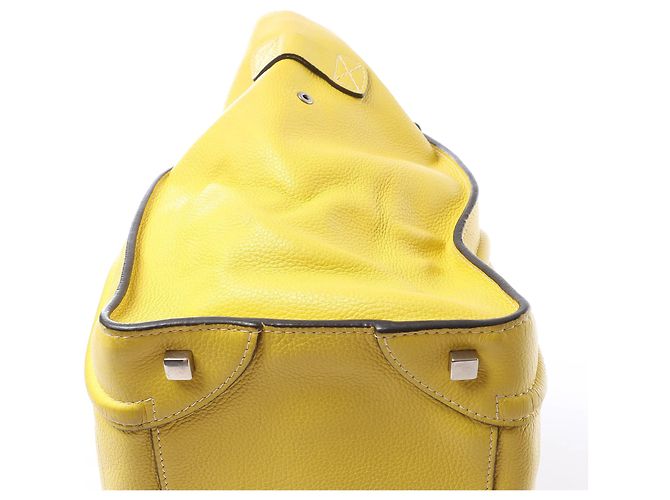 Céline Borsa a mano Celine Luggage Mini in pelle gialla Giallo - vista 9