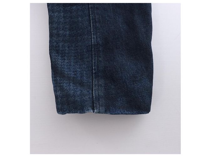 Diesel DE-ALI-S GIACCA Cropped Denim Jacke in Navy Blue, Größe XL Marineblau - Ansicht 6
