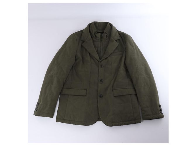 Corneliani gesteppter Blazer mit abnehmbarer Innenweste in Khaki, Größe 50 IT Braun - Ansicht 10