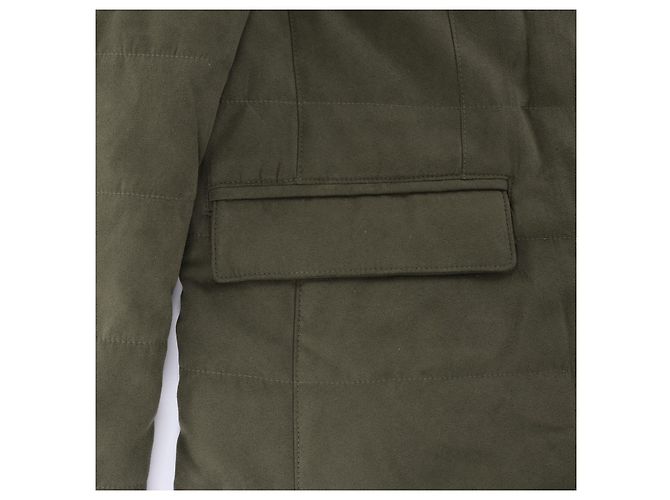 Corneliani gesteppter Blazer mit abnehmbarer Innenweste in Khaki, Größe 50 IT Braun - Ansicht 6