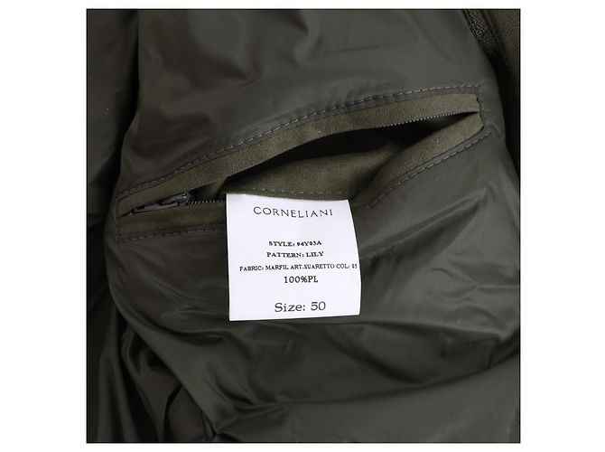 Corneliani gesteppter Blazer mit abnehmbarer Innenweste in Khaki, Größe 50 IT Braun - Ansicht 8