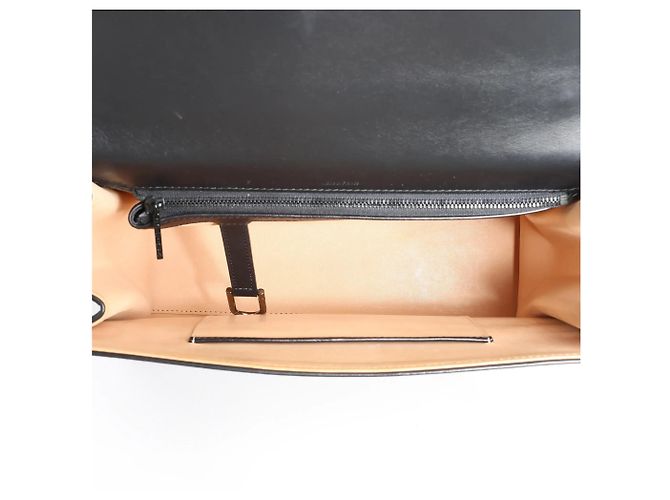 Borsa a mano 2Way Delvaux Tempête GM in pelle nera Beige - vista 10