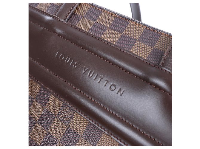 Borsa a tracolla Louis Vuitton Parioli GM Damier Ebene in marrone N51124 Rosso - vista 10