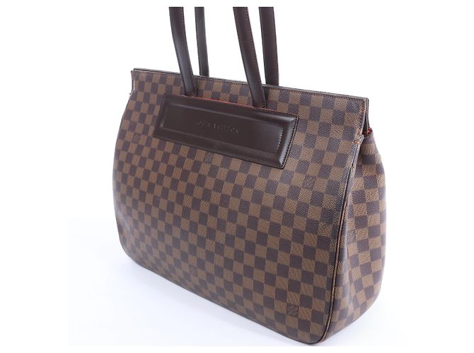 Borsa a tracolla Louis Vuitton Parioli GM Damier Ebene in marrone N51124 Rosso - vista 2