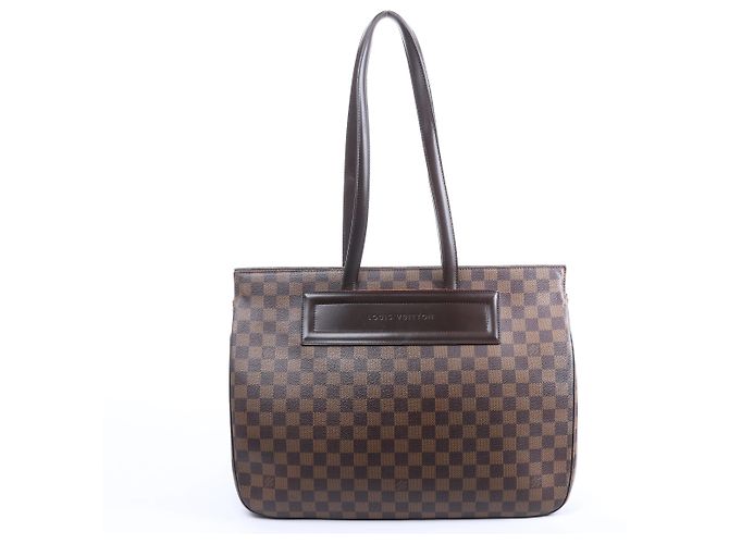 Borsa a tracolla Louis Vuitton Parioli GM Damier Ebene in marrone N51124 Rosso - vista 3