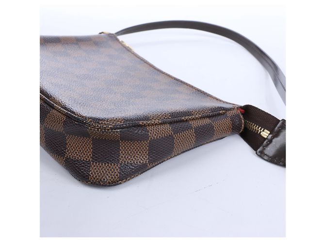 Louis Vuitton Pochette Accessoire Damier Ebene in Brown N41206 Rosso - vista 2