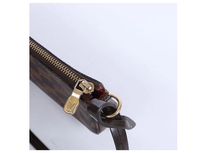 Louis Vuitton Pochette Accessoire Damier Ebene in Brown N41206 Rosso - vista 3