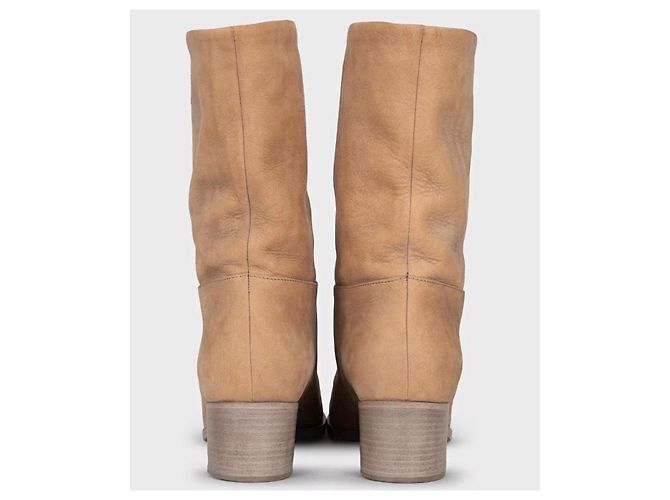 Chanel Brown Leather Heeled Ankle Boots - Size 38.5 Pre-owned - view 4