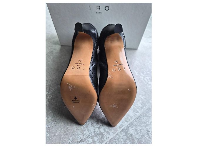Botas Iro de cuero negro perforado - vista 5
