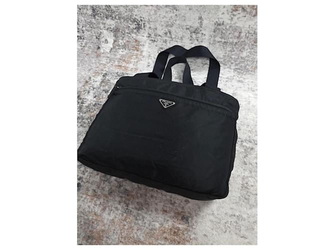 Borsa Prada Nylon con logo triangolare Nero - vista 2