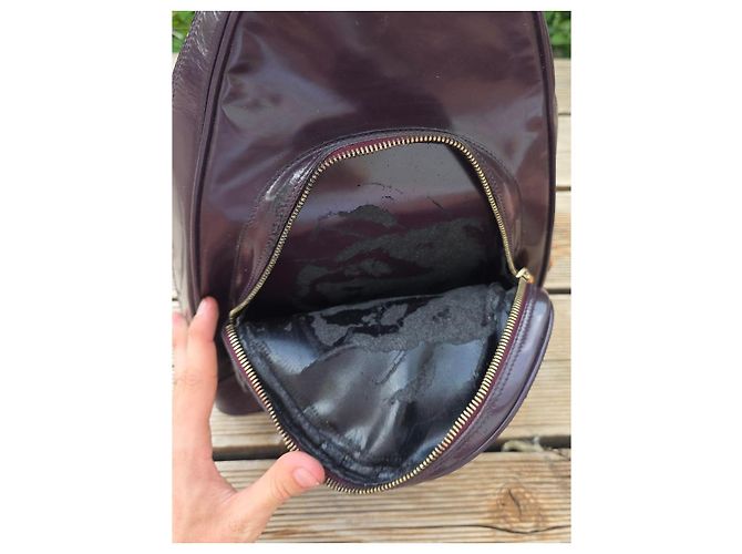 Gucci Vintage Bamboo Leder-Rucksack Lila - Ansicht 13