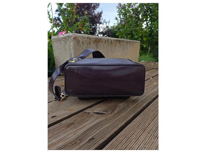 Gucci Vintage Bamboo Leder-Rucksack Lila - Ansicht 8