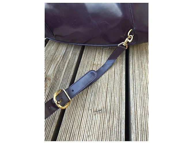 Gucci Vintage Bamboo Leder-Rucksack Lila - Ansicht 9
