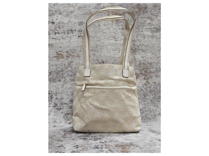 Borsa Gucci GG Supreme Canvas Beige Crema - vista 2
