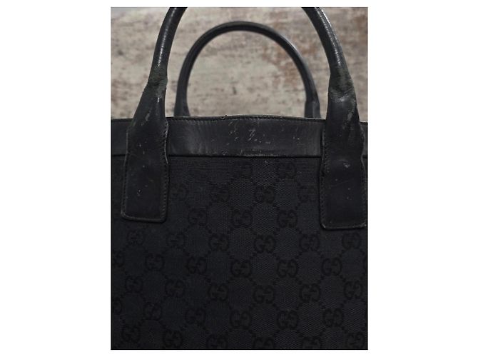 Borsa Tote Gucci GG Supreme Nera Nero - vista 2