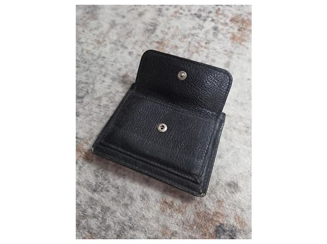 Miu Miu Tarjetero de piel negro con perla Plata - vista 4