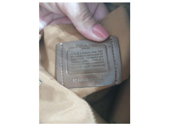 Borsa a tracolla Coach in pelle marrone - vista 5