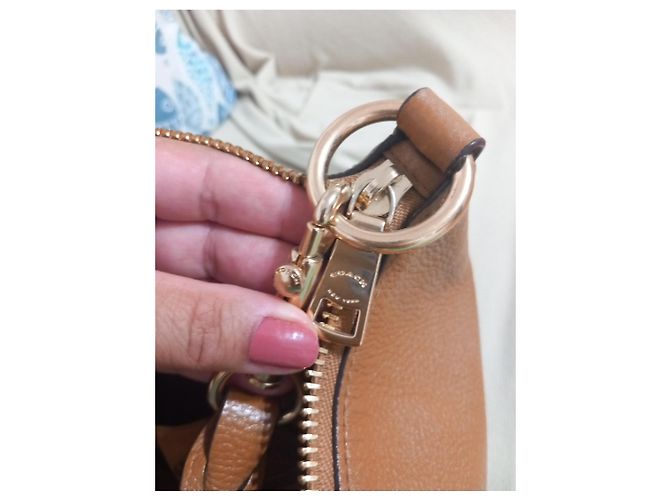 Borsa a tracolla Coach in pelle marrone - vista 6
