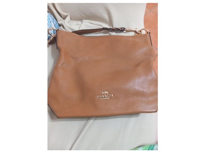 Borsa a tracolla Coach in pelle marrone - vista 7