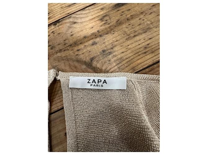 Zapa Paris goldener Metallic-Strickpullover - Ansicht 6