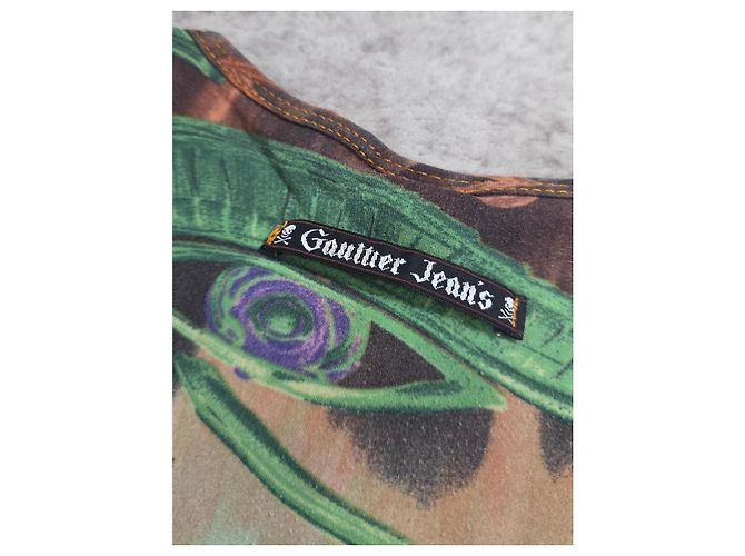 Top Jean Paul Gaultier Jeans estampado egipcio Multicolor - vista 4