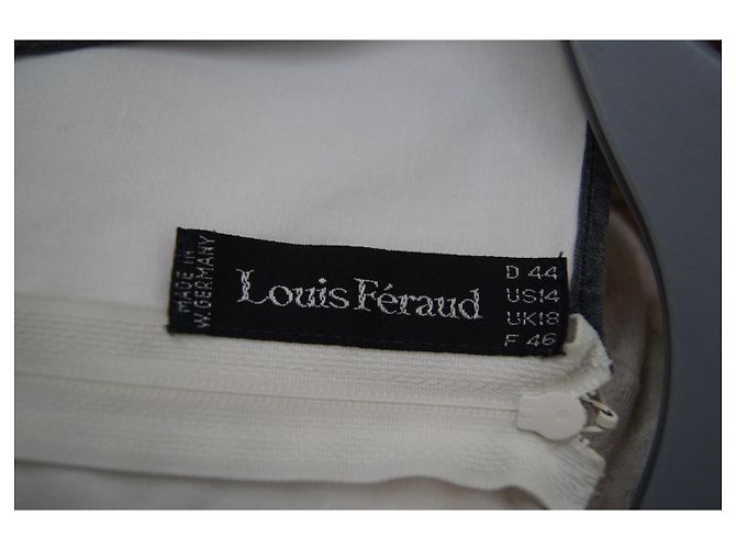 Vestido de verano de algodón Louis Féraud estampado gráfico Negro Blanco Roja Amarillo - vista 7