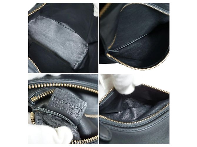 Luggage Céline Borsa satchel mini in pelle liscia nera Nero - vista 5