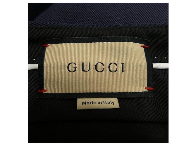 Gucci Web Stripe Baumwollhose Ankle Pants Blau Marineblau - Ansicht 5