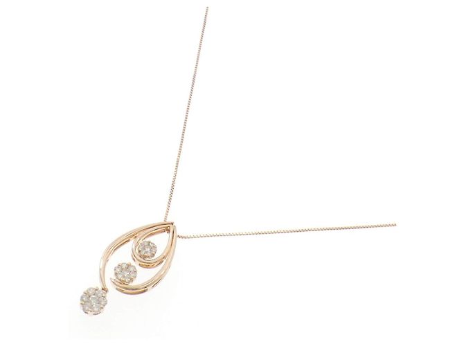 Autre Marque Collana Au750 2way Diamanti Rosa - vista 2