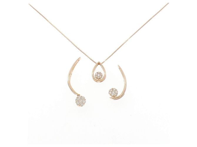Autre Marque Collana Au750 2way Diamanti Rosa - vista 6