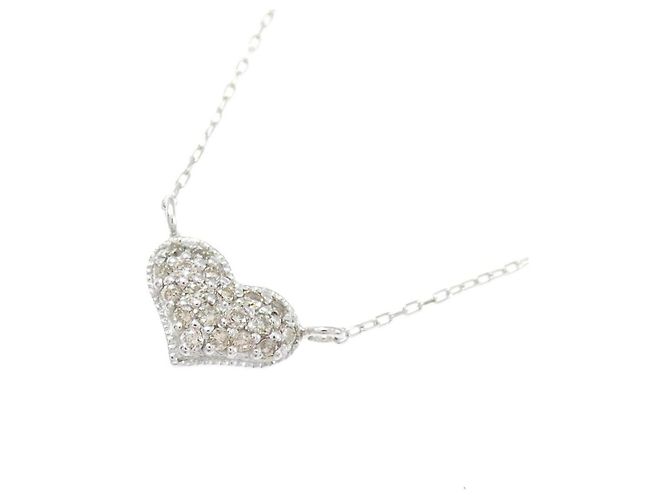 Autre Marque Collana Cuore con Diamanti Au750 Argento - vista 3