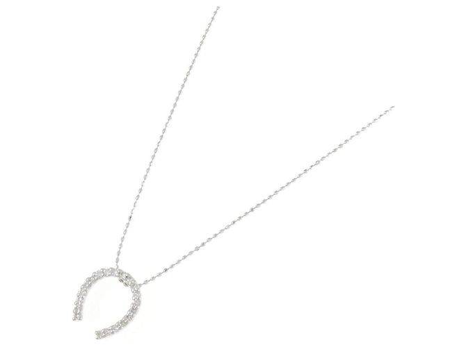 Autre Marque Collana Horseshoe Diamond Au750 Argento - vista 2