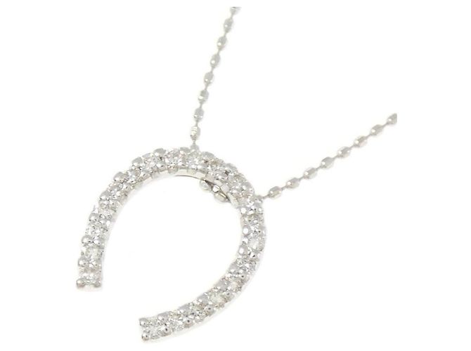 Autre Marque Collana Horseshoe Diamond Au750 Argento - vista 3