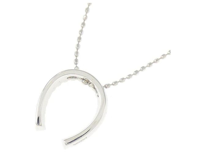 Autre Marque Collana Horseshoe Diamond Au750 Argento - vista 4