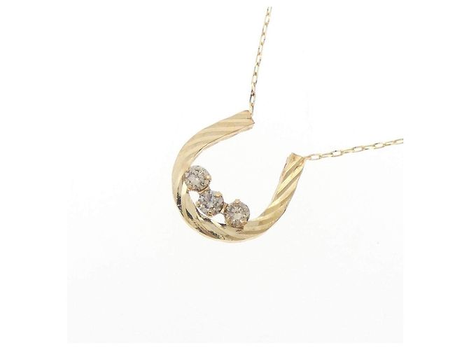 Autre Marque Collana Horseshoe Diamond Au750 D'oro - vista 3