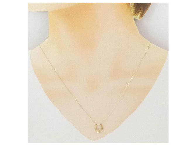 Autre Marque Collana Horseshoe Diamond Au750 D'oro - vista 6