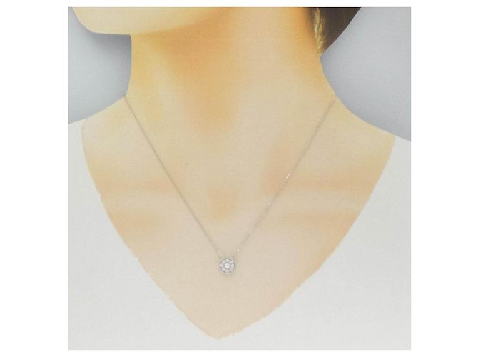 Autre Marque Collana in diamanti K10WG Argento - vista 6