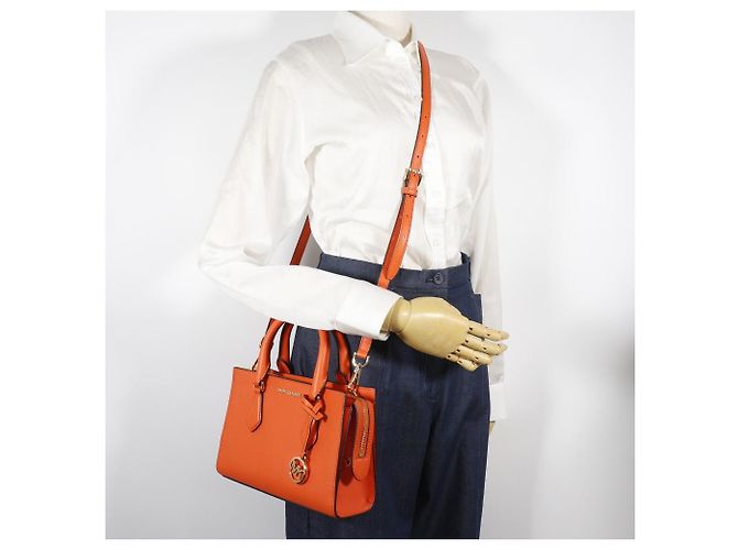Borsa 2way Michael Kors SHEILA in vitello Arancione - vista 11