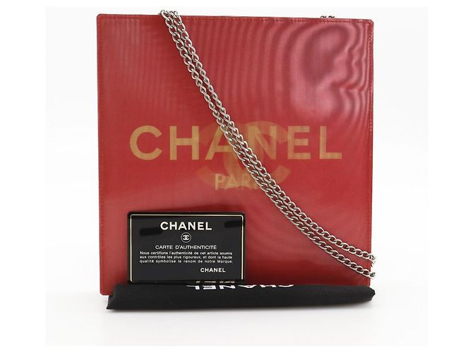 Borsa a tracolla Chanel Hologram Chain Borsa a tracolla in vinile Rosso - vista 20