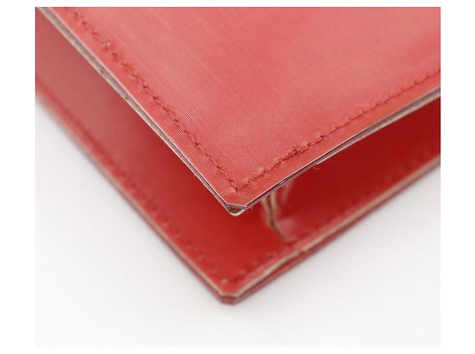 Borsa a tracolla Chanel Hologram Chain Borsa a tracolla in vinile Rosso - vista 4
