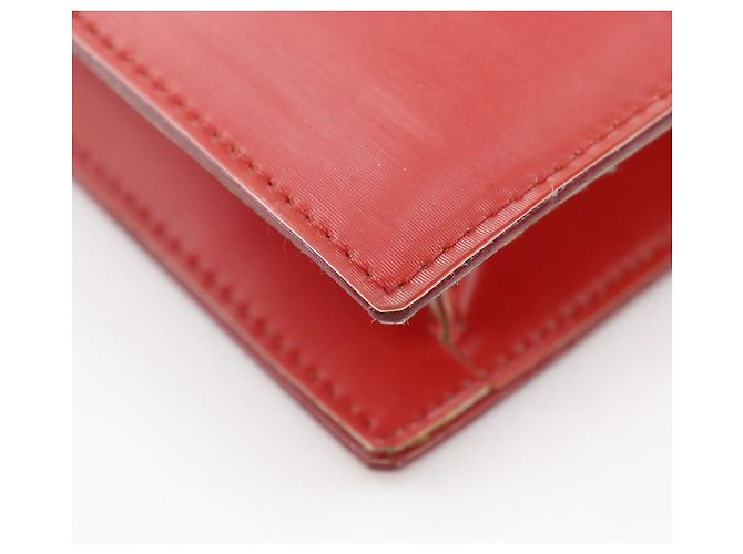 Borsa a tracolla Chanel Hologram Chain Borsa a tracolla in vinile Rosso - vista 6