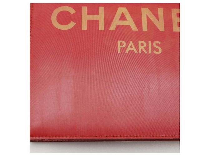 Borsa a tracolla Chanel Hologram Chain Borsa a tracolla in vinile Rosso - vista 9