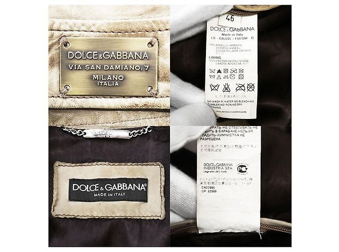 Dolce & Gabbana Dolce&Gabbana Lammlederjacke Beige - Ansicht 10