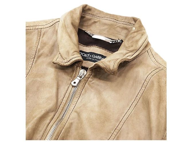 Dolce & Gabbana Dolce&Gabbana Lammlederjacke Beige - Ansicht 11