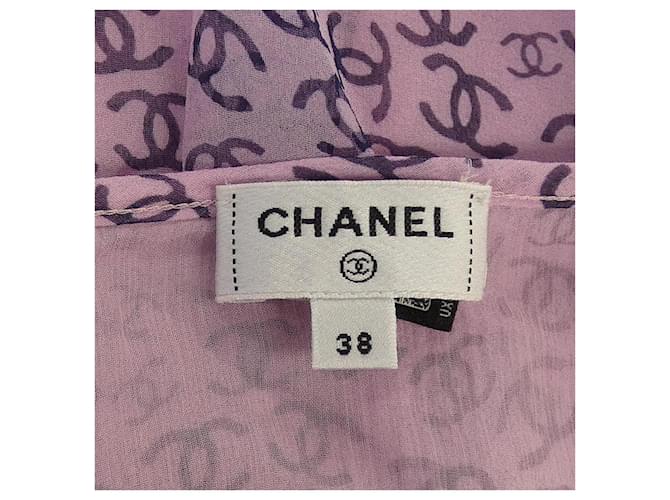 Top de seda Chanel Rosa - vista 5