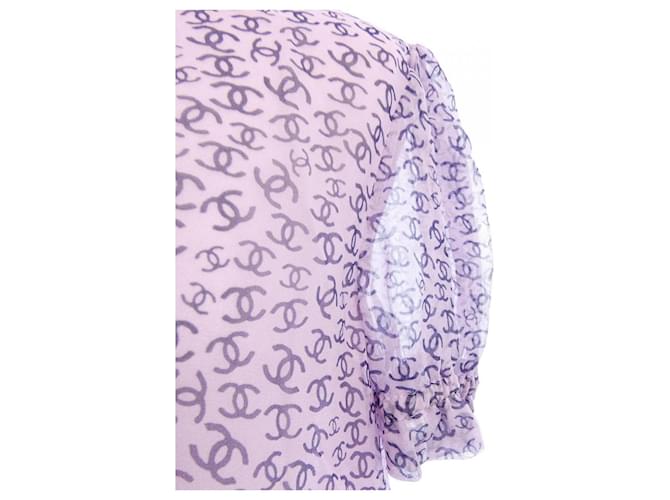 Top de seda Chanel Rosa - vista 7