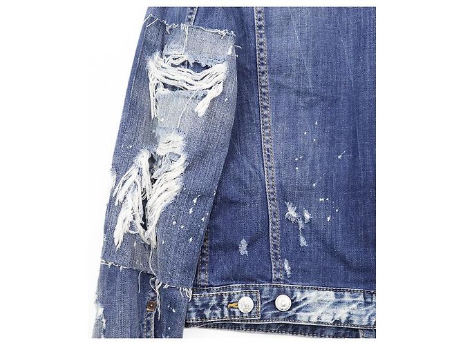 Autre Marque Chaqueta de denim elástico DSQUARED2 Azul - vista 13